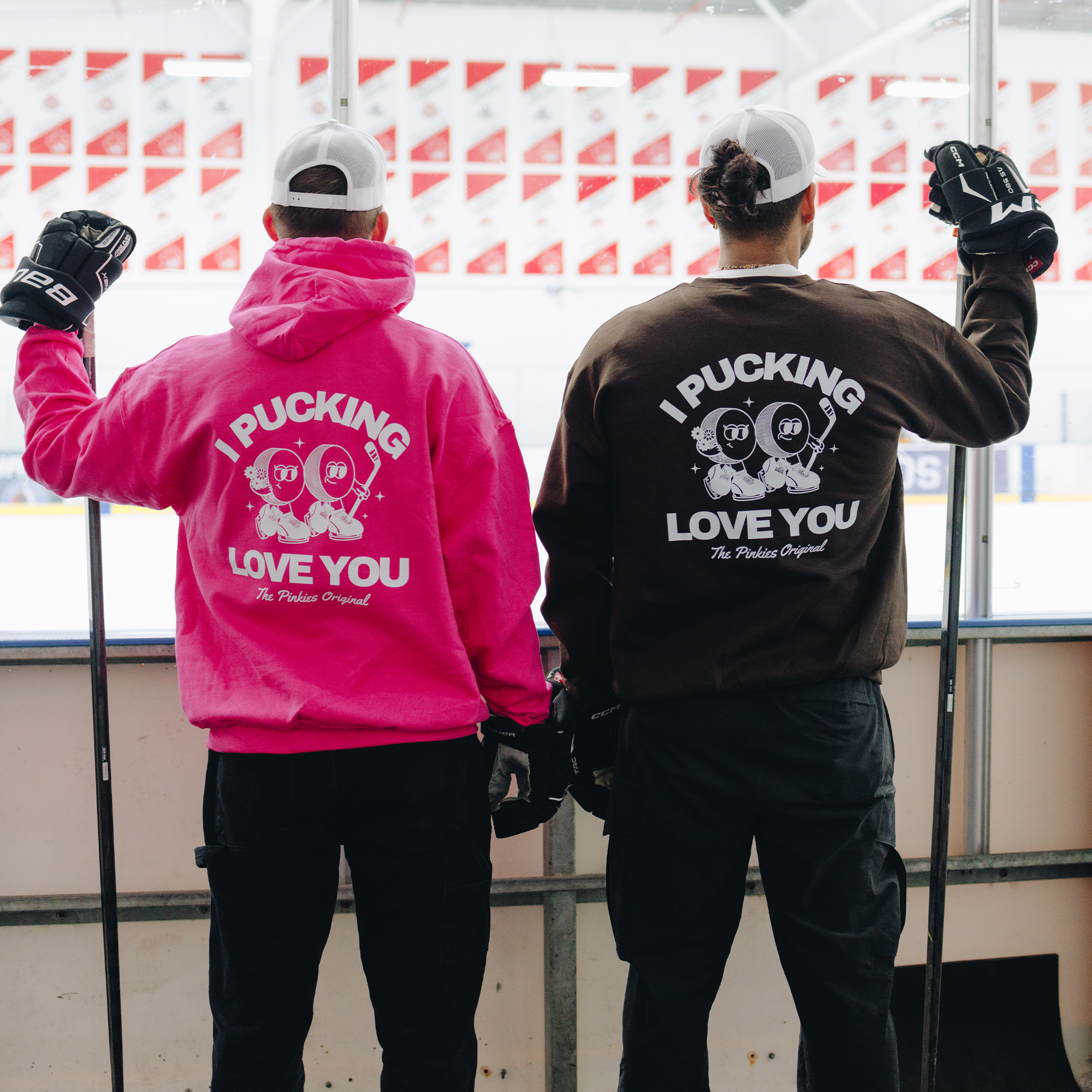I Pucking Love You Crewneck - Pink