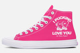 I Pucking Love You Shoes - Pink